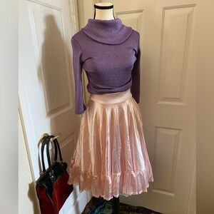 SOLD! PASTEL PINK FULLY LINED PETTICOAT SKIRT
